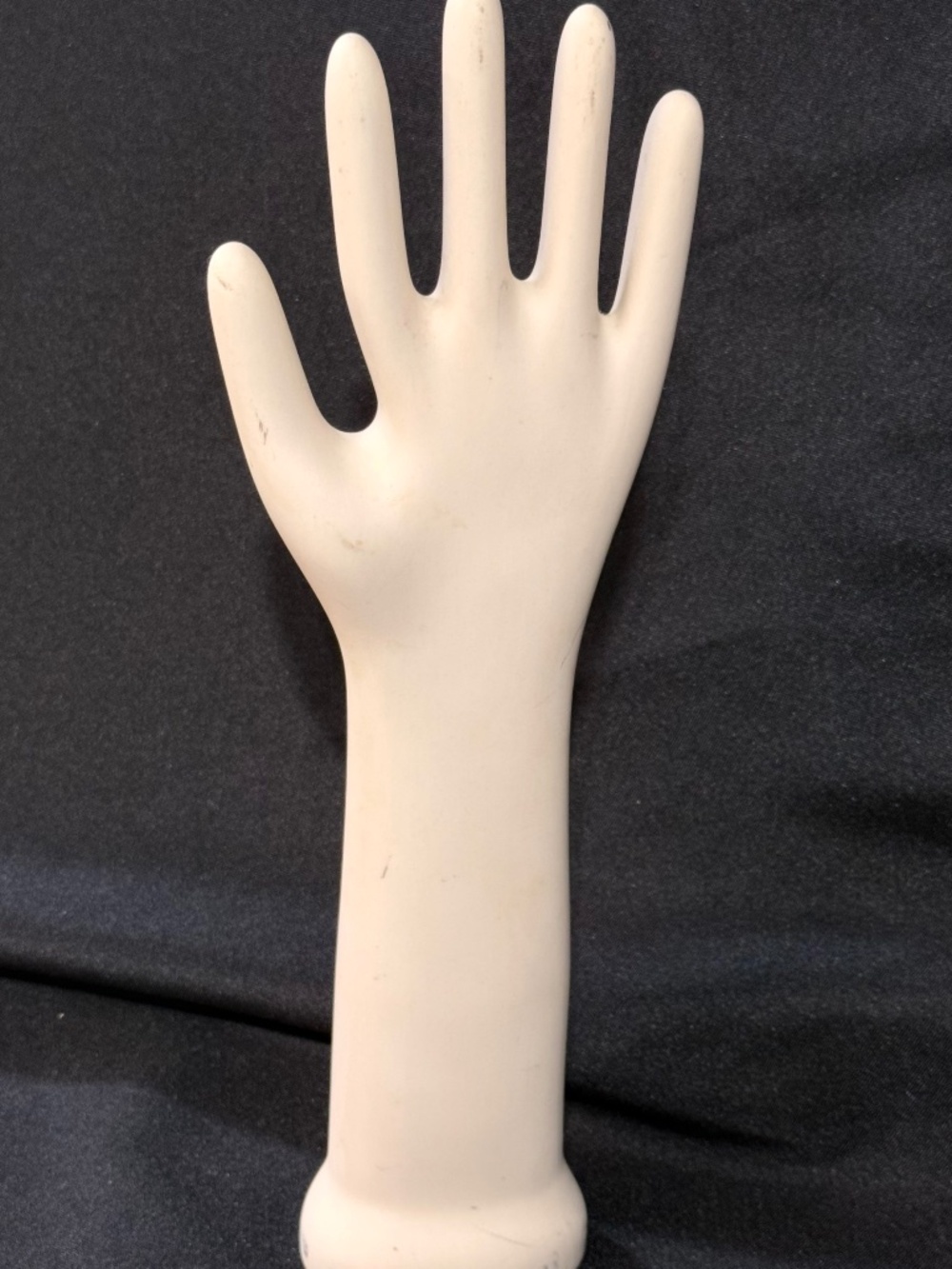 Vintage 1990's Porcelain Industrial Glove Mold Hand Form Jewelry Display